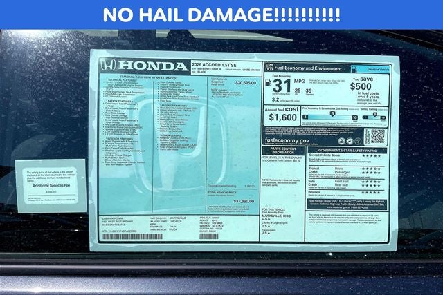 2026 Honda Accord SE