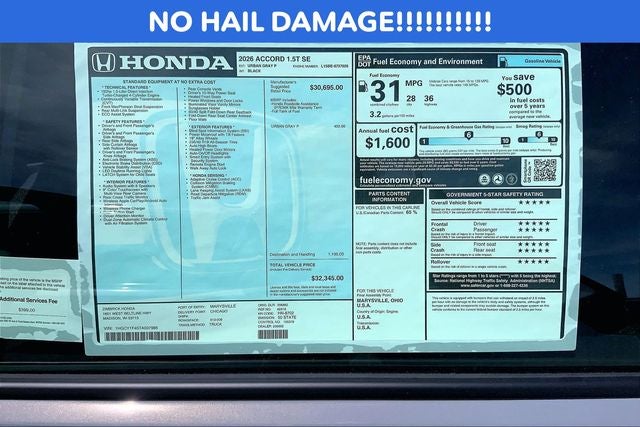 2026 Honda Accord SE