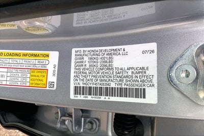 2026 Honda Accord SE