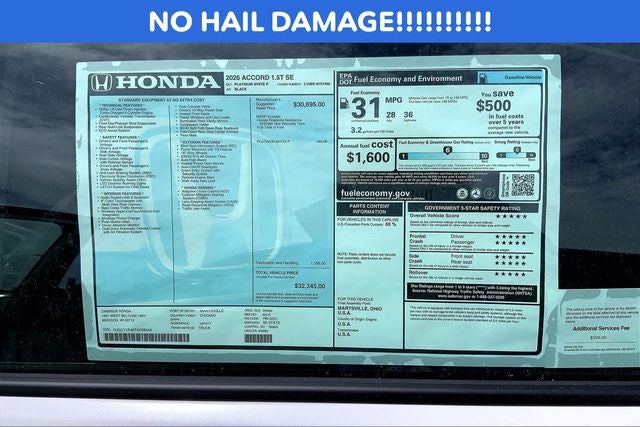 2026 Honda Accord SE