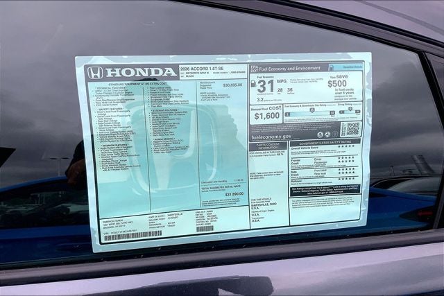 2026 Honda Accord SE InStock