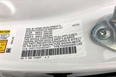 2025 Honda Accord SE