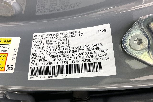 2026 Honda Accord SE