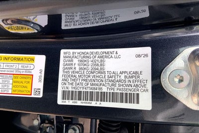 2026 Honda Accord SE InStock