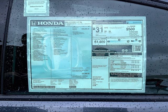 2026 Honda Accord SE InStock
