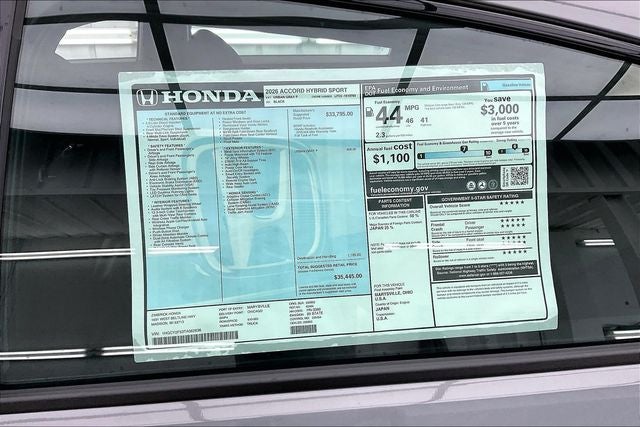 2026 Honda Accord Hybrid Sport InStock