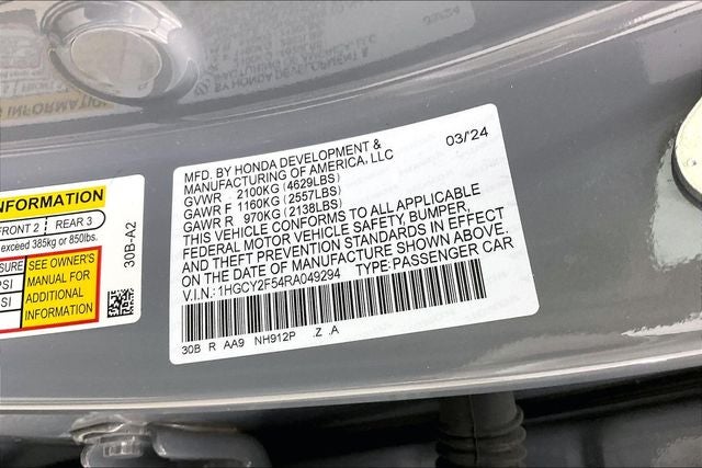 2024 Honda Accord Hybrid Sport