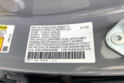 2026 Honda Accord Hybrid Sport