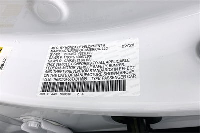 2026 Honda Accord Hybrid Sport