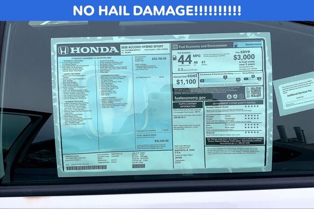 2026 Honda Accord Hybrid Sport