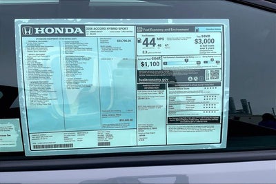 2026 Honda Accord Hybrid Sport