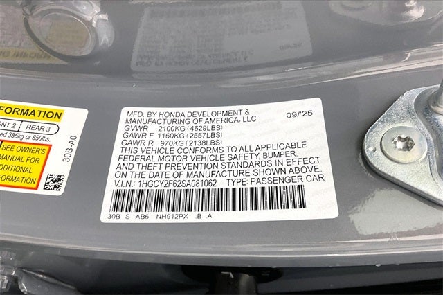 2025 Honda Accord Hybrid EX-L