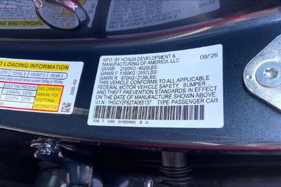 2026 Honda Accord Hybrid EX-L InStock