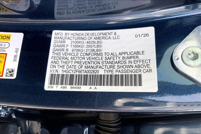 2026 Honda Accord Hybrid EX-L