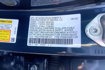 2026 Honda Accord Hybrid EX-L InStock