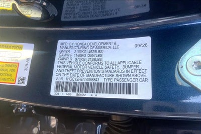 2026 Honda Accord Hybrid EX-L InStock