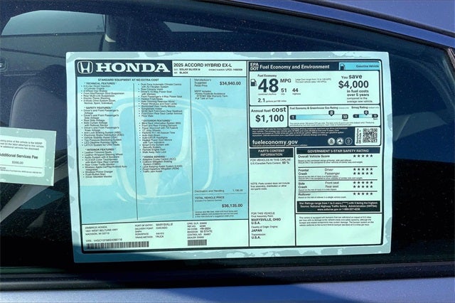 2025 Honda Accord Hybrid EX-L