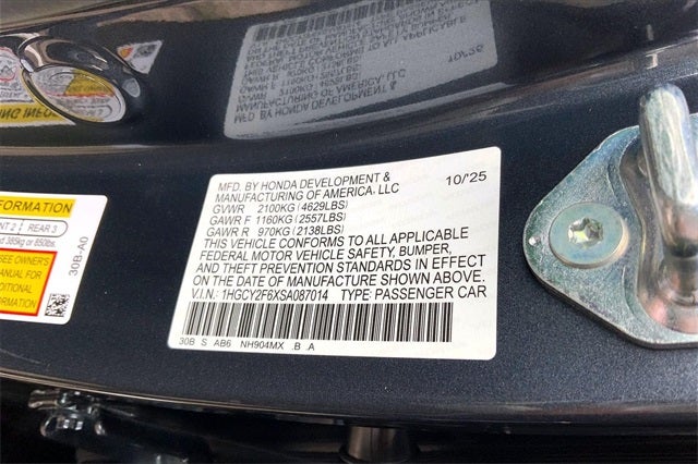 2025 Honda Accord Hybrid EX-L