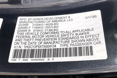 2026 Honda Accord Hybrid EX-L