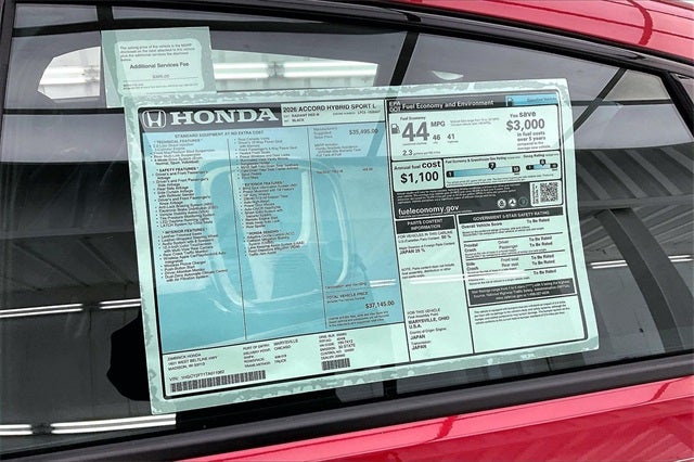 2026 Honda Accord Hybrid Sport-L