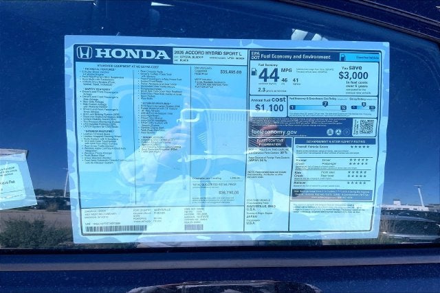 2026 Honda Accord Hybrid Sport-L InStock
