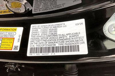 2026 Honda Accord Hybrid Sport-L