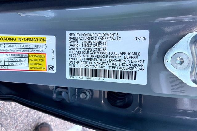 2026 Honda Accord Hybrid Sport-L InStock