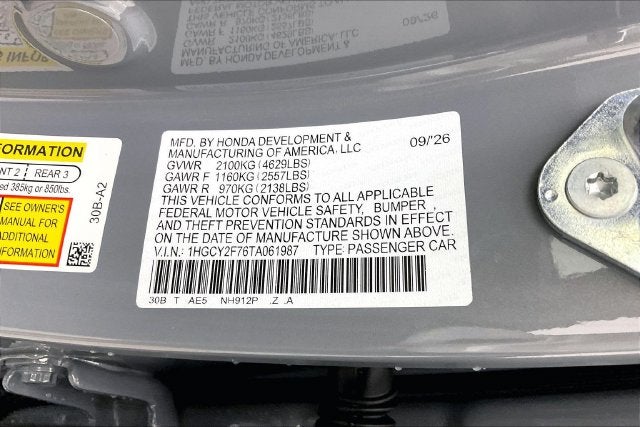 2026 Honda Accord Hybrid Sport-L InStock
