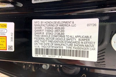 2026 Honda Accord Hybrid Sport-L