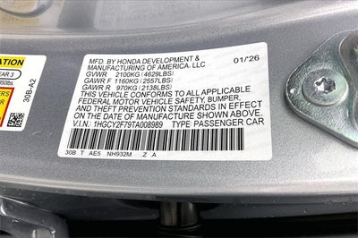 2026 Honda Accord Hybrid Sport-L