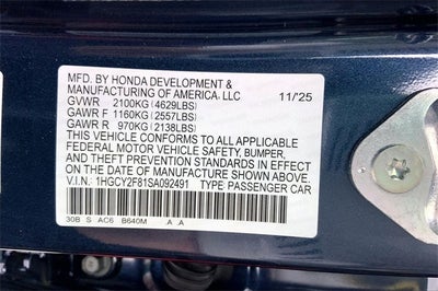 2025 Honda Accord Hybrid Touring