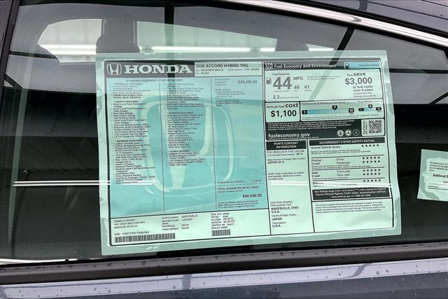 2026 Honda Accord Hybrid Touring InStock