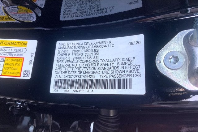 2026 Honda Accord Hybrid Touring InStock