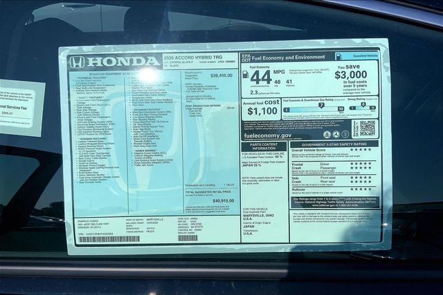 2026 Honda Accord Hybrid Touring