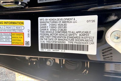 2026 Honda Accord Hybrid Touring