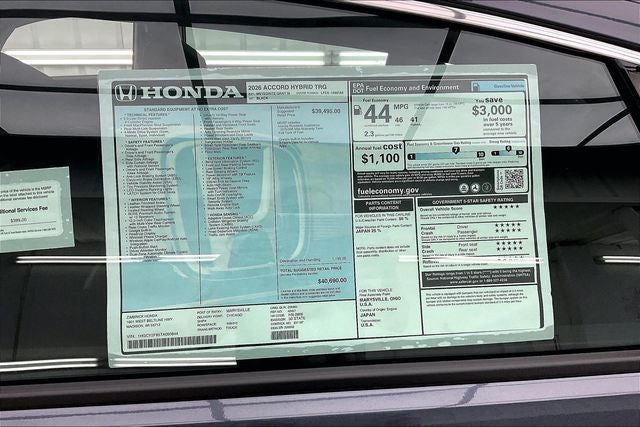 2026 Honda Accord Hybrid Touring