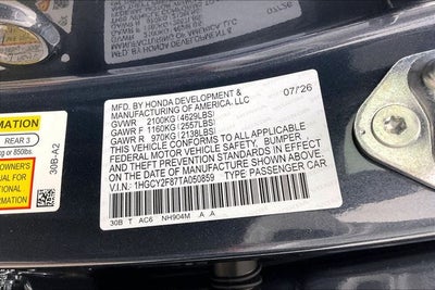 2026 Honda Accord Hybrid Touring