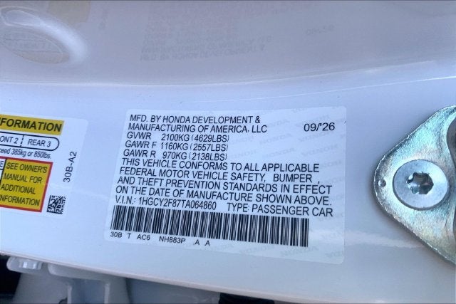 2026 Honda Accord Hybrid Touring InStock