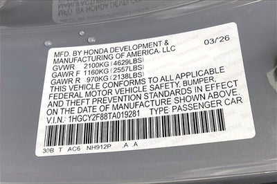 2026 Honda Accord Hybrid Touring