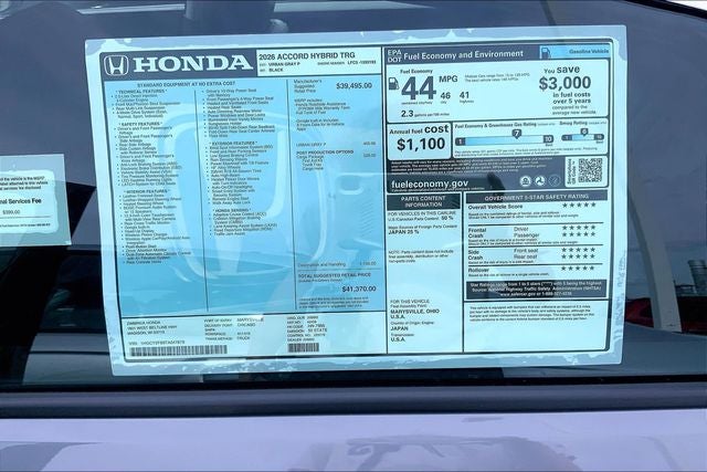 2026 Honda Accord Hybrid Touring