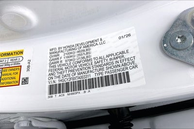 2026 Honda Accord Hybrid Touring