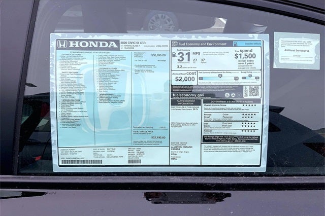 2026 Honda Civic Si Base