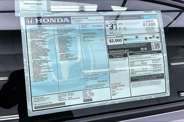 2026 Honda Civic Si Manual