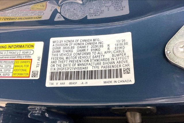 2027 Honda Civic LX InStock