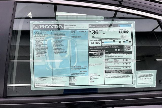 2026 Honda Civic LX InStock