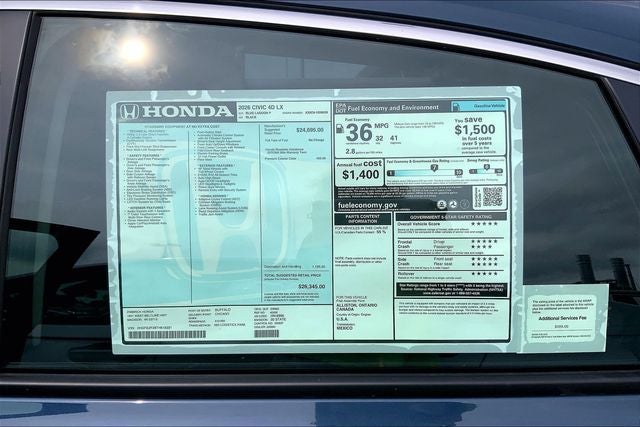 2026 Honda Civic LX InStock