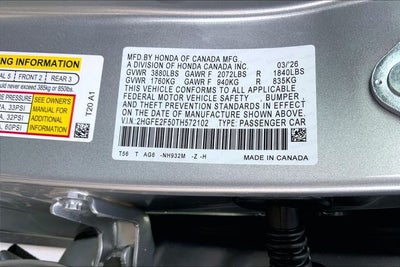 2026 Honda Civic Sport