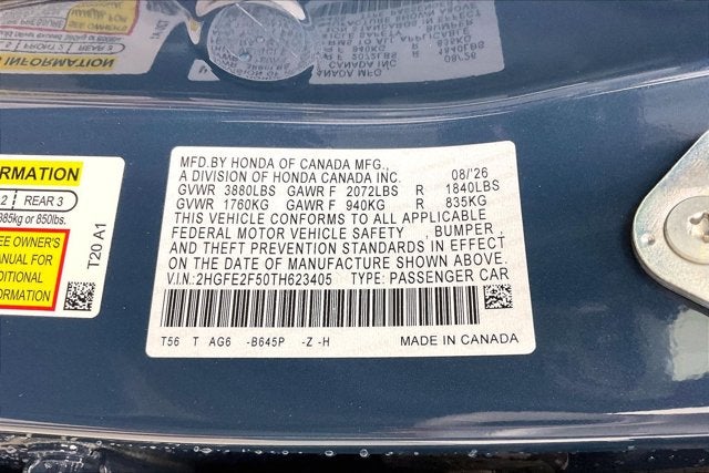 2026 Honda Civic Sport InStock