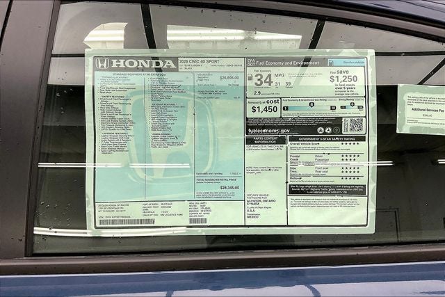 2026 Honda Civic Sport InStock