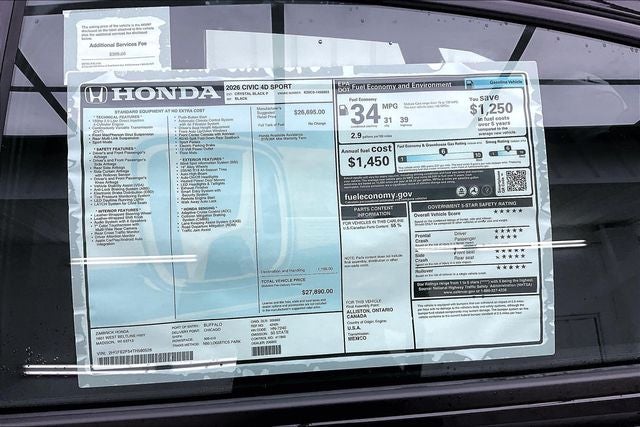 2026 Honda Civic Sport